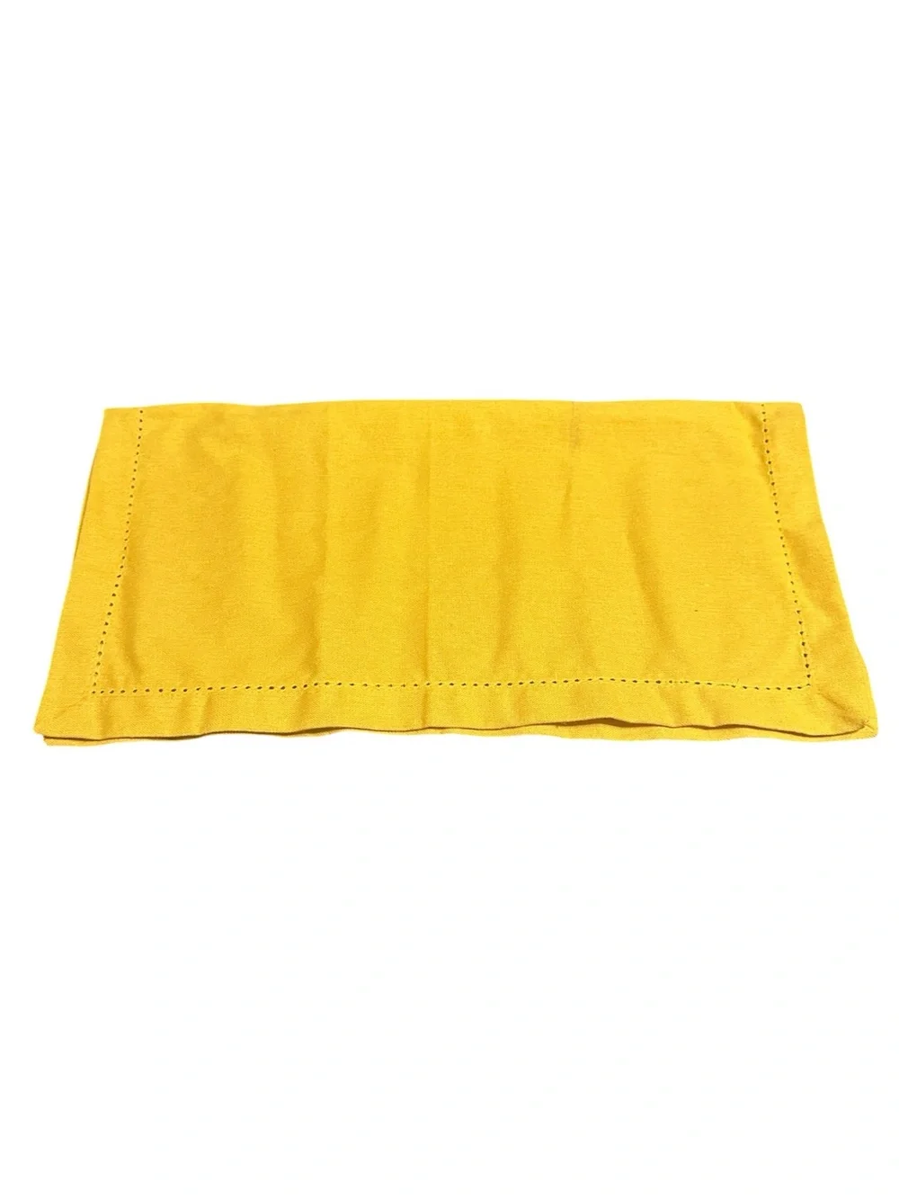 Set of 4 Mustard Yellow Cloth Napkins Cotton Farmhouse Table Decor